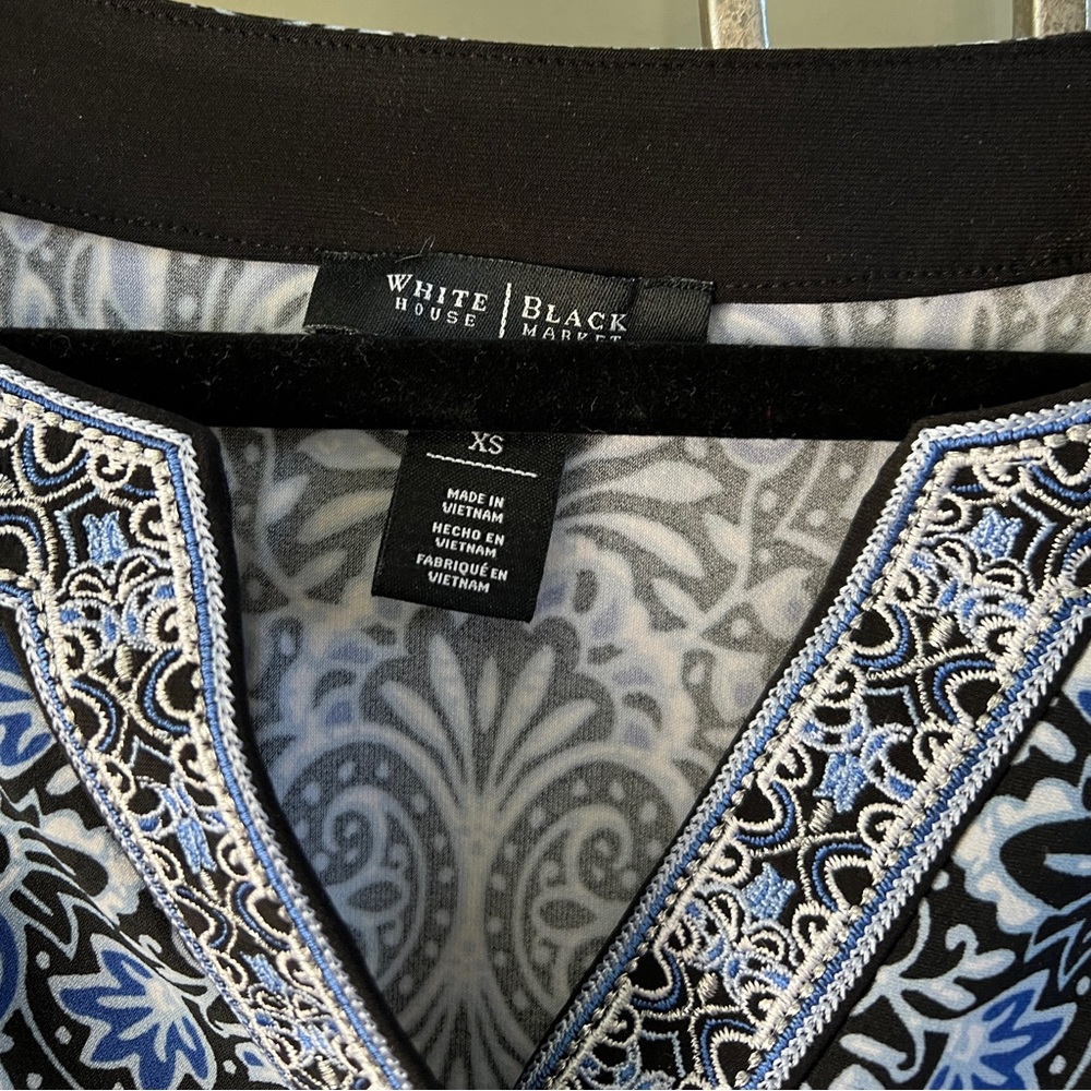 WHBM dress. Sz XS shades of blue - Picture 5 of 5